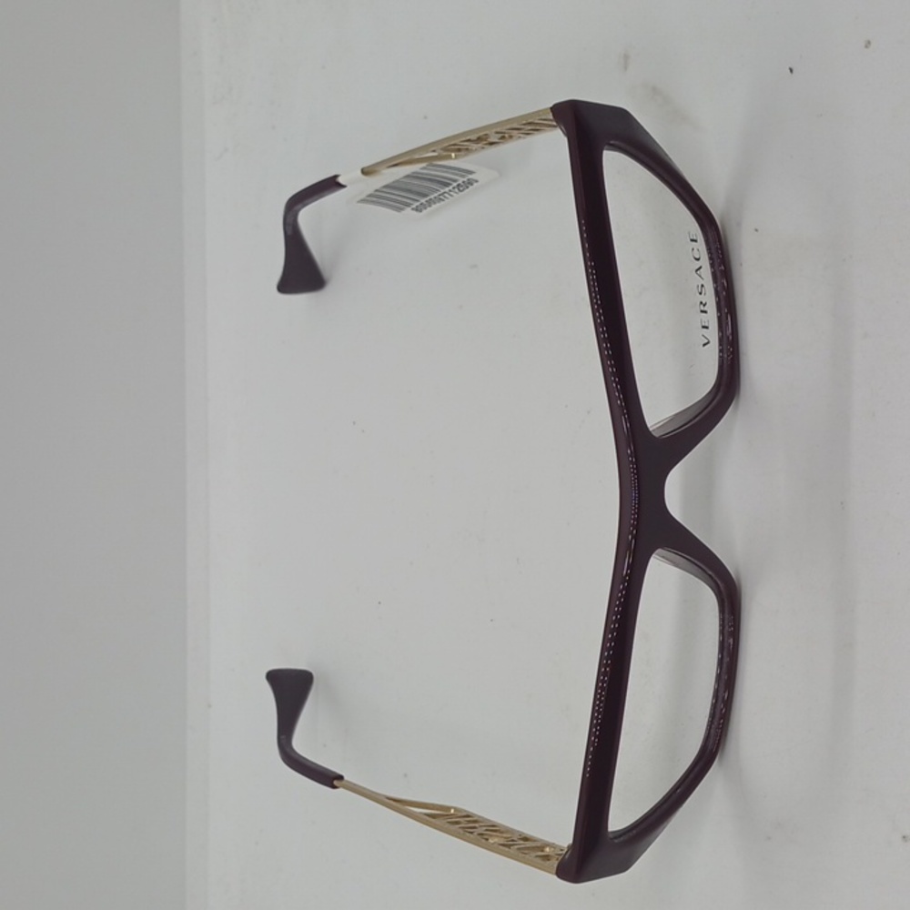 NWT WOMEN'S RX-ABLE VERSACE EYEGLASS FRAMES 3327U BURGUNDY AND GOLD - Picture 3 of 6
